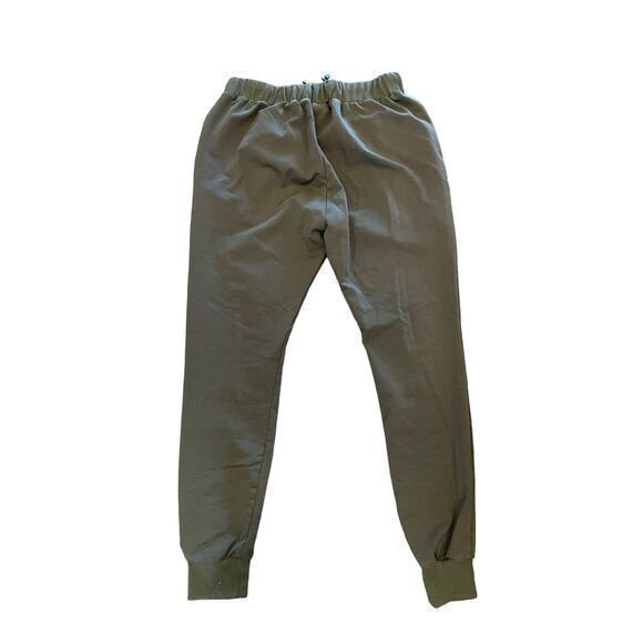 NWOT Army Green Loose Fit Asymmetrical‎ Elastic Drawstring Waist Joggers Small - Picture 5 of 5